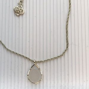 Kendra Scott Kiri gold drusy teardrop necklace